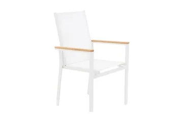 Texas Karmstol Utomhus Stapelbar - Vit/Brun - Utemöbler & utemiljö - Balkong & altan - Balkongmöbler - Balkongstol