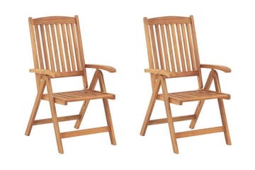 Trädgårdsstol 2 st akaciaträ ljusbrun JAVA - Trä/natur - Utemöbler & utemiljö - Balkong & altan - Balkongmöbler - Balkongstol
