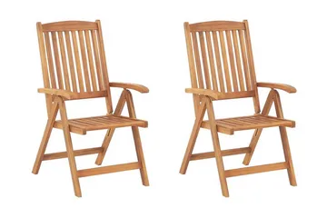 Trädgårdsstol 2 st akaciaträ ljusbrun JAVA - Trä/natur - Utemöbler & utemiljö - Balkong & altan - Balkongmöbler - Balkongstol