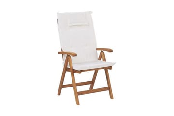 Trädgårdsstol 2 st akaciaträ med dyna JAVA - Trä/natur - Utemöbler & utemiljö - Balkong & altan - Balkongmöbler - Balkongstol