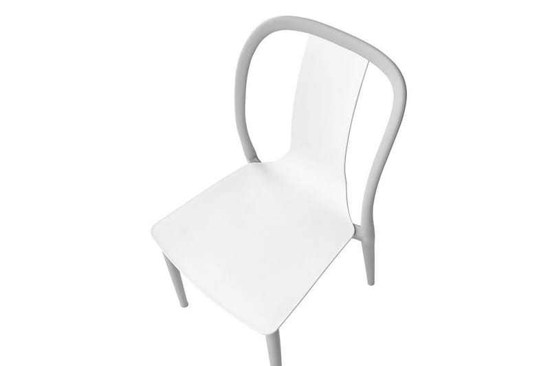 Trädgårdsstol 4 st vit/grå SPEZIA - Vit - Balkongstol - Matstol & karmstol utomhus