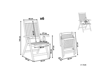 Trädgårdsstol 6 st akaciaträ ljusbrun JAVA - Trä/natur - Utemöbler & utemiljö - Balkong & altan - Balkongmöbler - Balkongstol