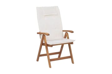 Trädgårdsstol 6 st akaciaträ med dyna JAVA - Trä/natur - Utemöbler & utemiljö - Balkong & altan - Balkongmöbler - Balkongstol