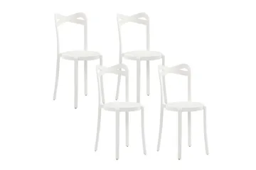 Utestol 4 st vit CAMOGLI - Vit - Utemöbler & utemiljö - Balkong & altan - Balkongmöbler - Balkongstol