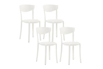Utestol 4 st vit VIESTE - Vit - Utemöbler & utemiljö - Balkong & altan - Balkongmöbler - Balkongstol