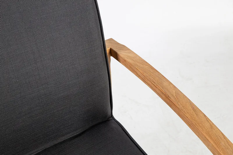 Utestol ROYAL 64x65xH90 mjuk vadderad svart textilin - Utemöbler & utemiljö - Balkong & altan - Balkongmöbler - Balkongstol