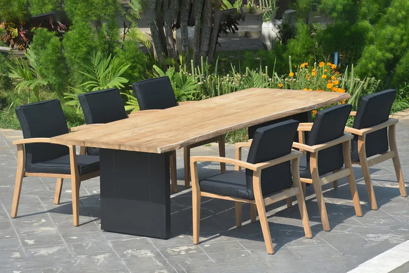 Utestol ROYAL 64x65xH90 mjuk vadderad svart textilin - Utemöbler & utemiljö - Balkong & altan - Balkongmöbler - Balkongstol