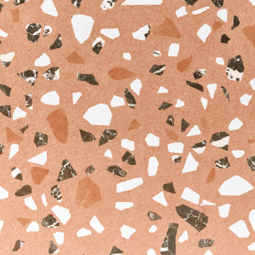 Bistrobord utomhus Adrano 60 cm Terrazzoeffekt Järn - Svart/Orange - Utemöbler & utemiljö - Balkong & altan - Balkongmöbler - Balkongbord