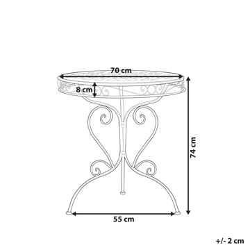 Bistrobord utomhus Albinia 70 cm Järn - Blå - Utemöbler & utemiljö - Balkong & altan - Balkongmöbler - Balkongbord