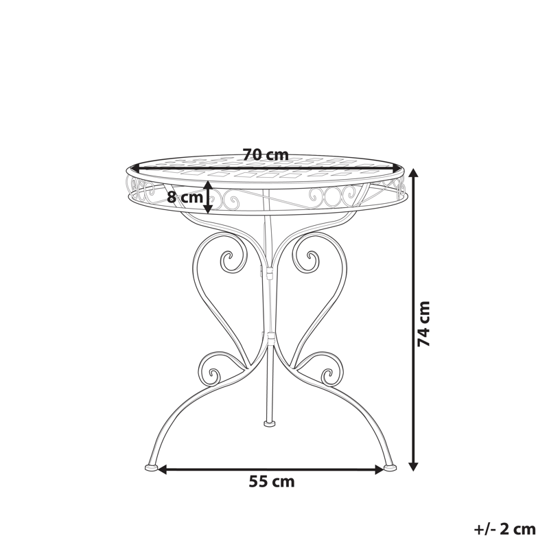 Bistrobord utomhus Albinia 70 cm Järn - Blå - Utemöbler & utemiljö - Balkong & altan - Balkongmöbler - Balkongbord