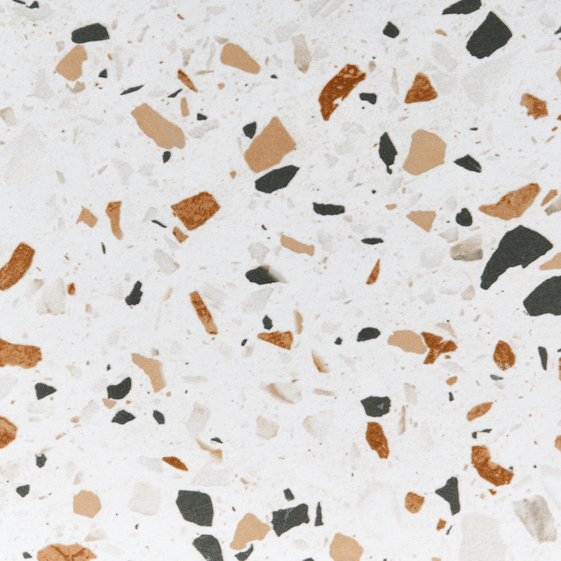 Bistrobord utomhus Artena 60 cm Terrazzoeffekt Järn - Svart/Vit - Utemöbler & utemiljö - Balkong & altan - Balkongmöbler - Balkongbord