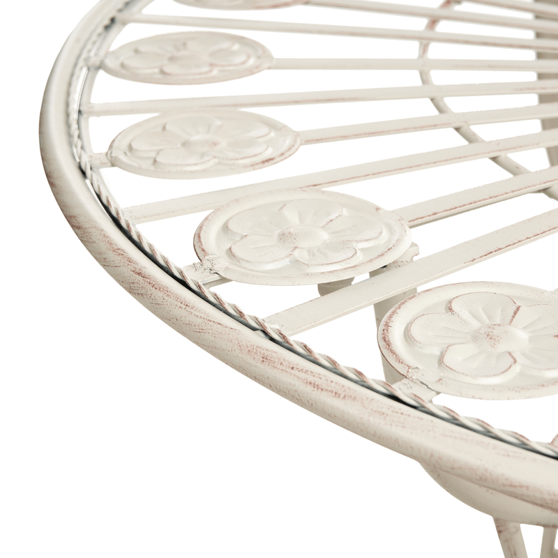 Bistrobord utomhus Coggia 80 cm Järn - Beige - Utemöbler & utemiljö - Balkong & altan - Balkongmöbler - Balkongbord