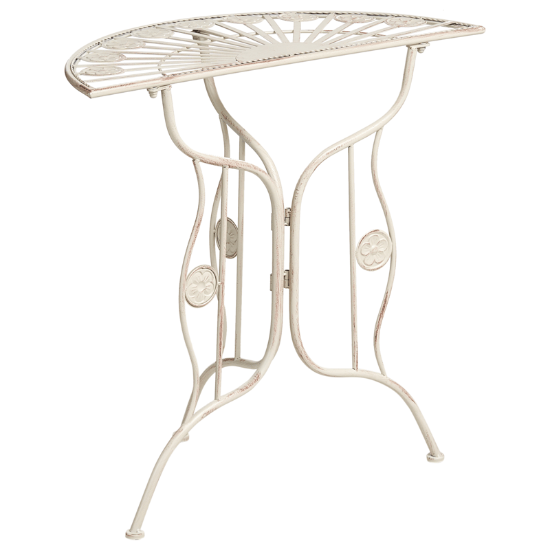 Bistrobord utomhus Coggia 80 cm Järn - Beige - Utemöbler & utemiljö - Balkong & altan - Balkongmöbler - Balkongbord