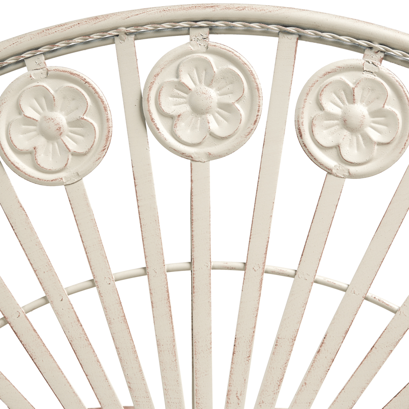 Bistrobord utomhus Coggia 80 cm Järn - Beige - Utemöbler & utemiljö - Balkong & altan - Balkongmöbler - Balkongbord