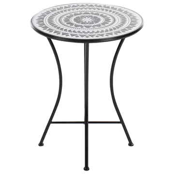 Bistrobord utomhus Comiso 60 cm Järn - Svart/Vit - Utemöbler & utemiljö - Balkong & altan - Balkongmöbler - Balkongbord