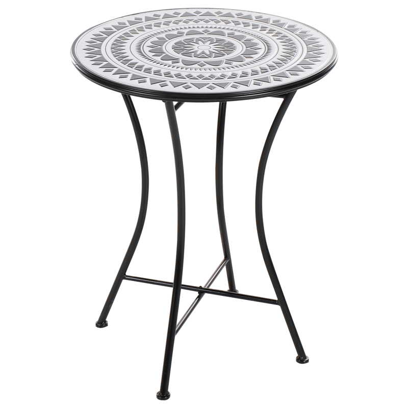 Bistrobord utomhus Comiso 60 cm Järn - Svart/Vit - Utemöbler & utemiljö - Balkong & altan - Balkongmöbler - Balkongbord