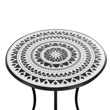 Bistrobord utomhus Comiso 60 cm Järn - Svart/Vit - Utemöbler & utemiljö - Balkong & altan - Balkongmöbler - Balkongbord