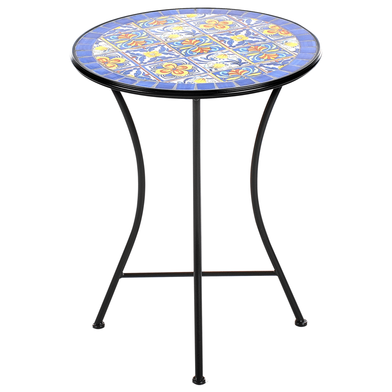 Bistrobord utomhus Coriano 60 cm Järn - Svart/Blå - Utemöbler & utemiljö - Balkong & altan - Balkongmöbler - Balkongbord