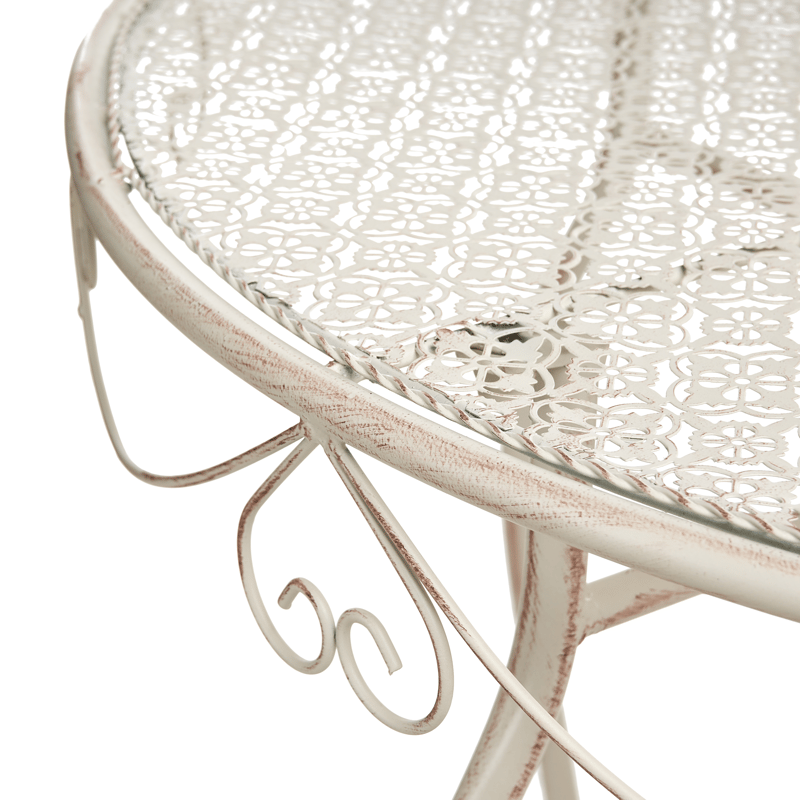 Bistrobord utomhus Folelli 80 cm Järn - Beige - Utemöbler & utemiljö - Balkong & altan - Balkongmöbler - Balkongbord