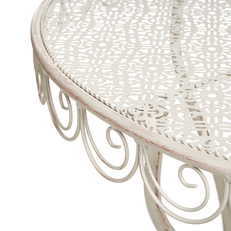 Bistrobord utomhus Juina 80 cm Järn - Beige - Utemöbler & utemiljö - Balkong & altan - Balkongmöbler - Balkongbord