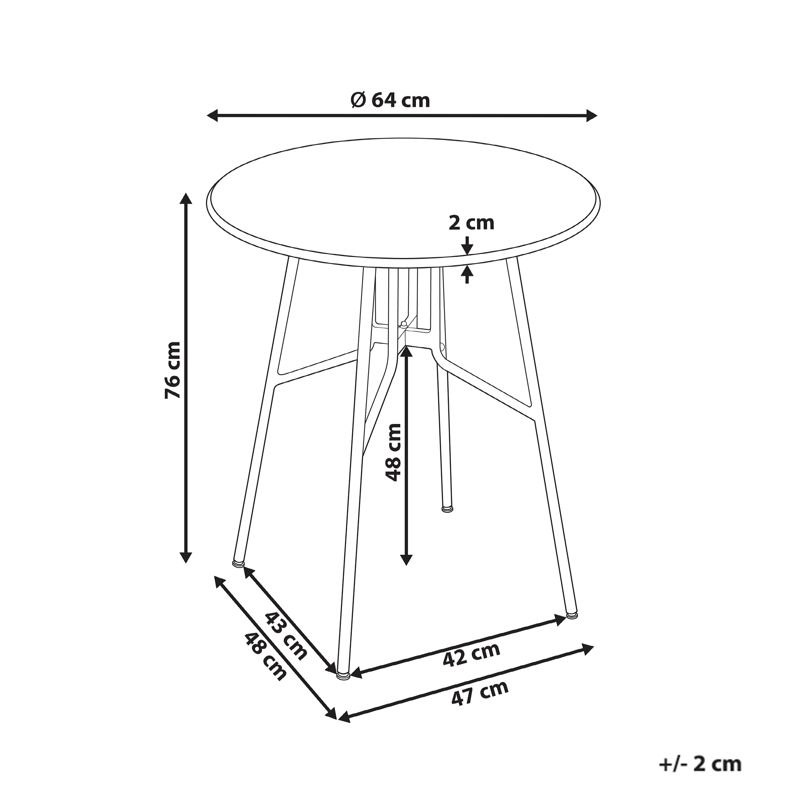 Bistrobord utomhus Taltal 64 cm - Grön - Utemöbler & utemiljö - Balkong & altan - Balkongmöbler - Balkongbord