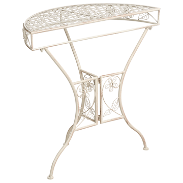 Bistrobord utomhus Yaviza 80 cm Järn - Beige - Utemöbler & utemiljö - Balkong & altan - Balkongmöbler - Balkongbord