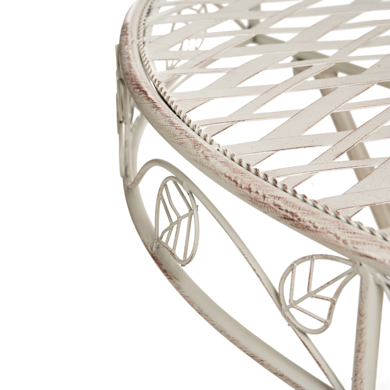 Bistrobord utomhus Yaviza 80 cm Järn - Beige - Utemöbler & utemiljö - Balkong & altan - Balkongmöbler - Balkongbord