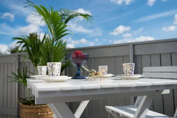 Cafébord Hillerstorp Åre Vit 95 x 72 cm - Vit - Utemöbler & utemiljö - Balkong & altan - Balkongmöbler - Balkongbord