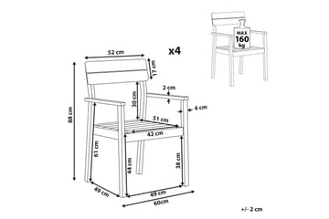 Cellino Karmstol Utomhus - Ljusbrun - Utemöbler & utemiljö - Balkong & altan - Balkongmöbler - Balkongstol