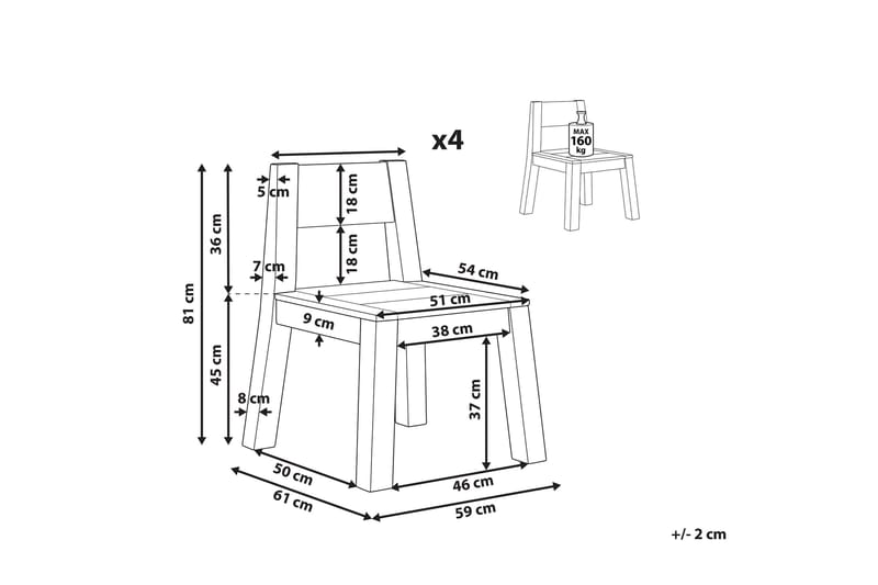 Coteto Matstol Utomhus - Ljusbrun - Utemöbler & utemiljö - Balkong & altan - Balkongmöbler - Balkongstol