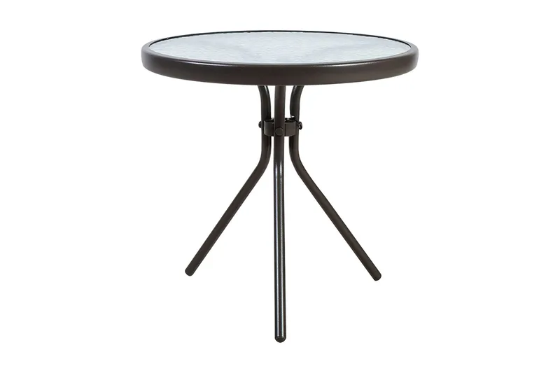 Dublin Runt Cafébord och Bistrobord Utomhus 50 cm Glas - Brun - Utemöbler & utemiljö - Balkong & altan - Balkongmöbler - Balkongbord