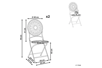 Dursley Matstol Utomhus - Vit - Utemöbler & utemiljö - Balkong & altan - Balkongmöbler - Balkongstol
