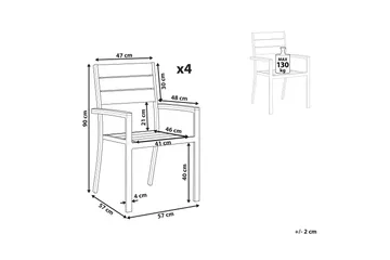 Edmundston Karmstol Utomhus - Beige/Vit - Utemöbler & utemiljö - Balkong & altan - Balkongmöbler - Balkongstol