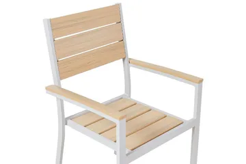 Edmundston Karmstol Utomhus - Beige/Vit - Utemöbler & utemiljö - Balkong & altan - Balkongmöbler - Balkongstol