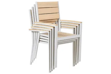 Edmundston Karmstol Utomhus - Beige/Vit - Utemöbler & utemiljö - Balkong & altan - Balkongmöbler - Balkongstol