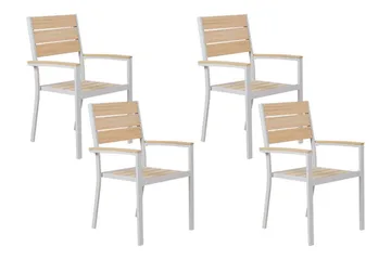 Edmundston Karmstol Utomhus - Beige/Vit - Utemöbler & utemiljö - Balkong & altan - Balkongmöbler - Balkongstol