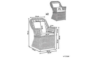 Fåtölj set om 2 Maros II - Utemöbler & utemiljö - Balkong & altan - Balkongmöbler - Balkongstol