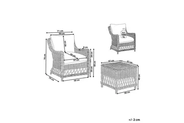 Fåtölj set om 2 Ribolla - Utemöbler & utemiljö - Balkong & altan - Balkongmöbler - Balkongstol
