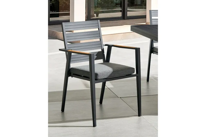 Fortify Karmstol Utomhus - Svart/Grå - Utemöbler & utemiljö - Balkong & altan - Balkongmöbler - Balkongstol