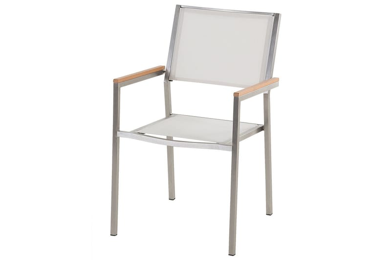 Karmstol Utomhus Bacoli - Vit/Silver/Brun - Utemöbler & utemiljö - Balkong & altan - Balkongmöbler - Balkongstol