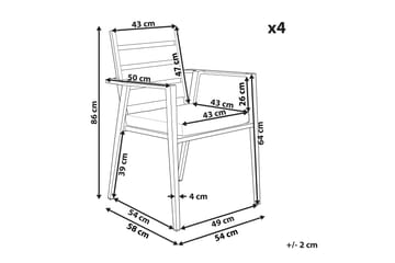 Karmstol Utomhus Fortify - Svart/Grå - Utemöbler & utemiljö - Balkong & altan - Balkongmöbler - Balkongstol