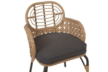 Karmstol Utomhus Leamington 4 st - Natural/Beige/Grå/Svart - Utemöbler & utemiljö - Balkong & altan - Balkongmöbler - Balkongstol