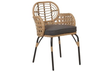 Karmstol Utomhus Leamington - Natural/Beige/Grå/Svart - Utemöbler & utemiljö - Balkong & altan - Balkongmöbler - Balkongstol