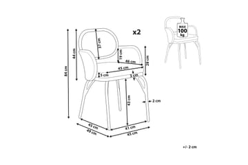 Karmstol Utomhus Leamington - Natural/Beige/Grå/Svart - Utemöbler & utemiljö - Balkong & altan - Balkongmöbler - Balkongstol
