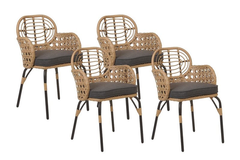 Karmstol Utomhus Leamington - Natural/Beige/Grå/Svart - Utemöbler & utemiljö - Balkong & altan - Balkongmöbler - Balkongstol