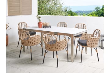 Karmstol Utomhus Leamington - Natural/Beige/Grå/Svart - Utemöbler & utemiljö - Balkong & altan - Balkongmöbler - Balkongstol