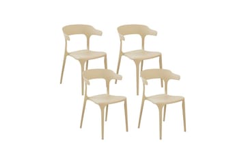 Karmstol Utomhus Squinzano 4 st - Beige - Utemöbler & utemiljö - Balkong & altan - Balkongmöbler - Balkongstol
