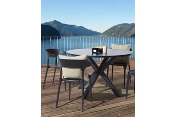 Karmstol Utomhus Squinzano 4 st - Svart - Utemöbler & utemiljö - Balkong & altan - Balkongmöbler - Balkongstol