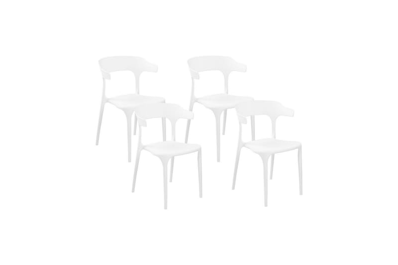 Karmstol Utomhus Squinzano 4 st - Vit - Utemöbler & utemiljö - Balkong & altan - Balkongmöbler - Balkongstol