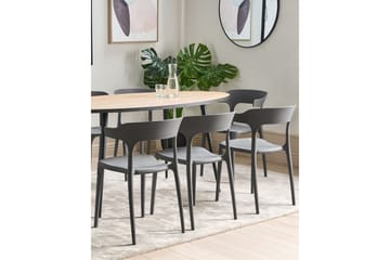 Karmstol Utomhus Squinzano 8 st - Grå - Utemöbler & utemiljö - Balkong & altan - Balkongmöbler - Balkongstol